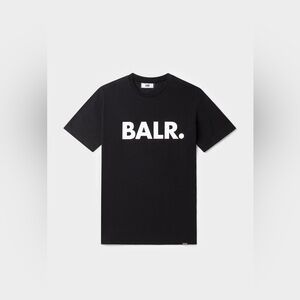 BALR BRAND STRAIGHT SHORT SLEEVED T-SHIRT JET BLACK SIZE MEDIUM